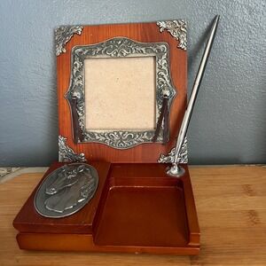 Vanmark Branding Iron Collection Wood Desk Organizer Horse Frame Pen Holder